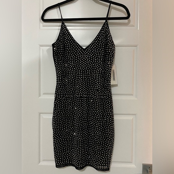 MESH MINI DRESS WITH STONES BY CityLux Collection Size M - Picture 5 of 10